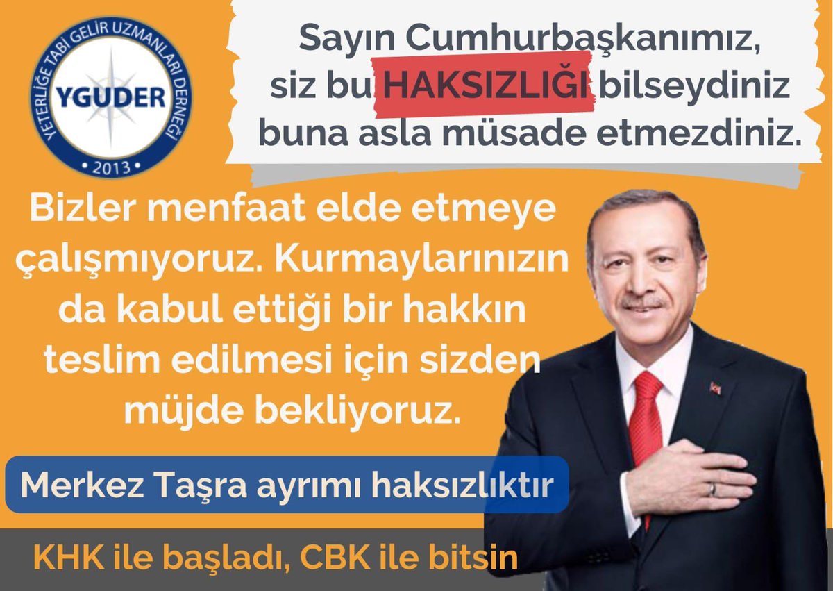 #YeterliğeTabiGelirUzmanları nın çalıştığı teşkilat ile bütünleşmiş çok büyük bir aile olduğunu herkes anlayacak.
#merkeztaşraayrımıhaksızlıktır
<a href="/RTErdogan/">Recep Tayyip Erdoğan</a>