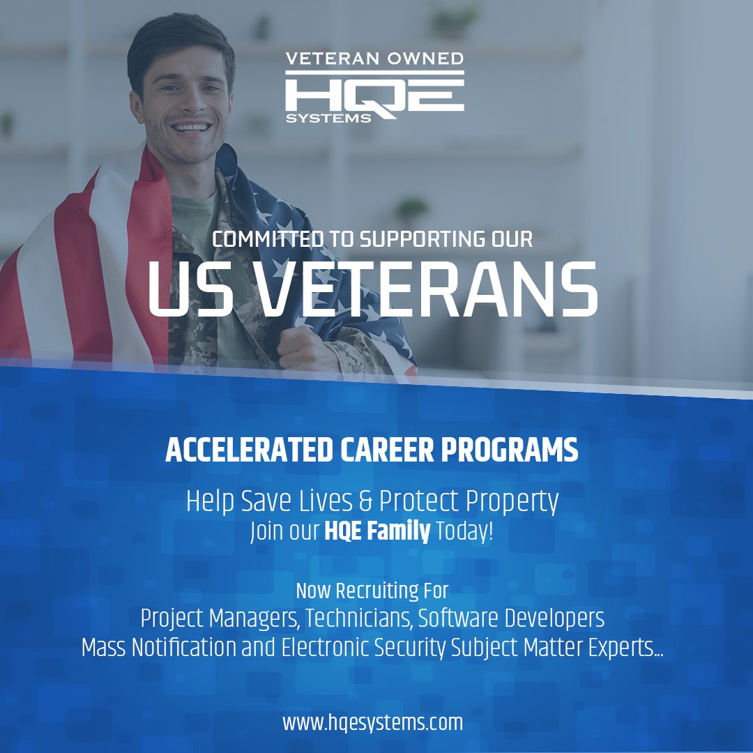 HQESystems's tweet photo. #HQE is a Disabled Veteran-Minority Owned Small Business &amp; member of #DoD SkillBridge Program. We're committed to supporting #US_Veterans, offering accelerated career &amp; internship programs that allow them to continue to serve &amp; protect. submit resume to careers@hqesystems.com https://t.co/pkK59FYam0