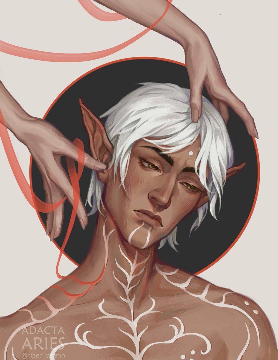 tiger_ovenn's tweet photo. Fenhawke au, details are up to your imagination. 
Red lirium is dangerous for your health. 

#DragonAge #Fenris https://t.co/EteGzFkTnx