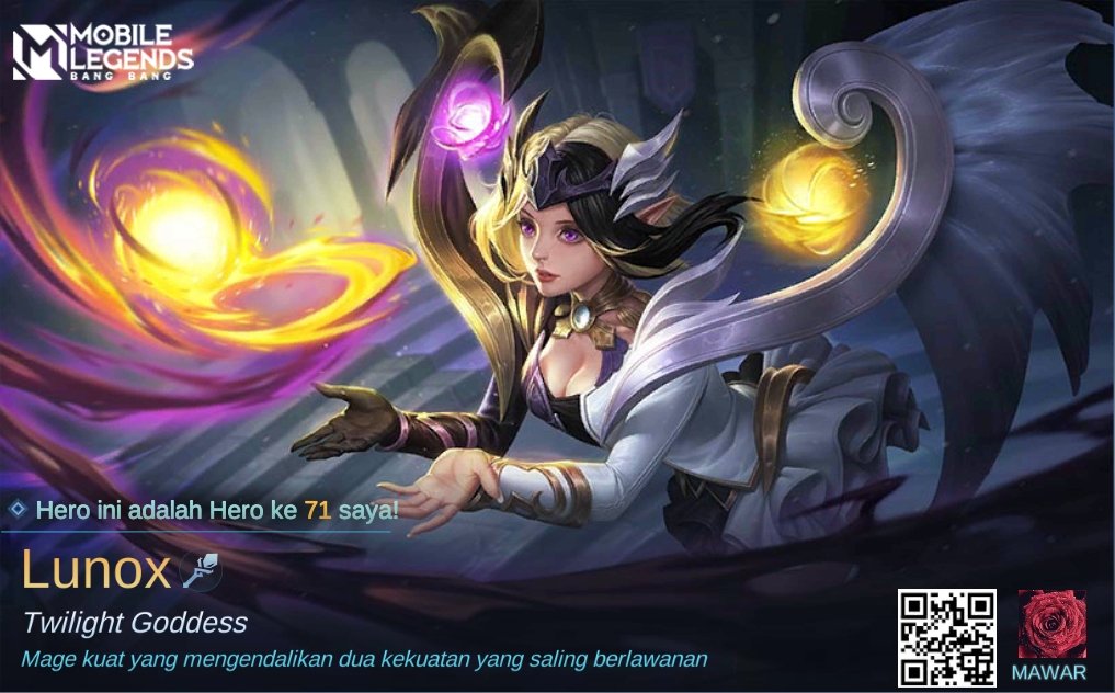 KamilGanteng's tweet photo. Saya baru saja mendapatkan Hero baru Lunox di Mobile Legends: Bang Bang! Ayo berhadapan melawan Player MOBA terbaik dunia bersama-sama! 
https://t.co/RnAd5vSgQP https://t.co/v5bAmdzZlz