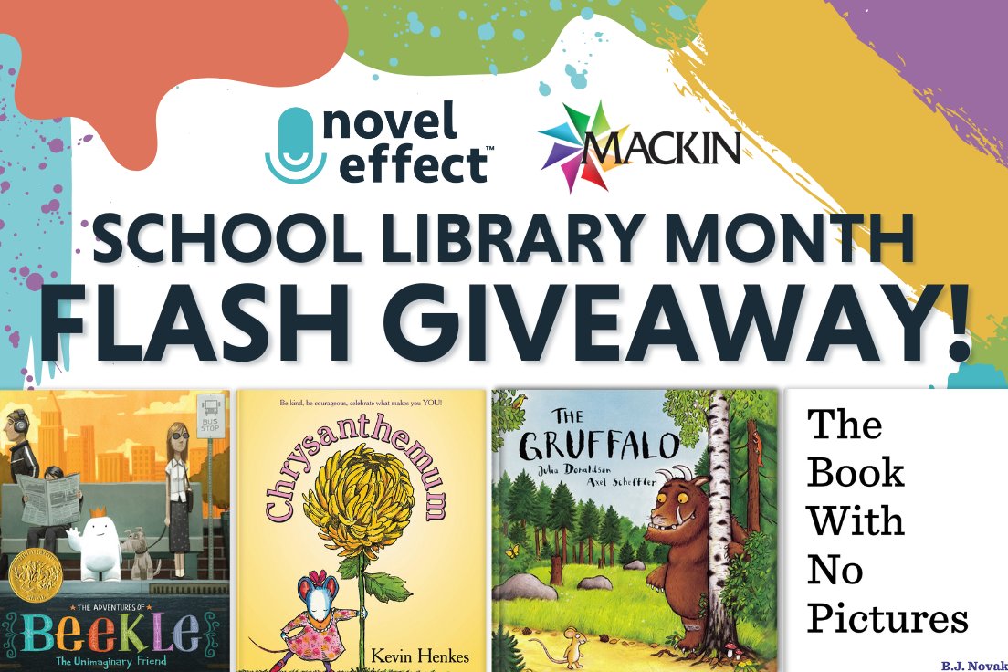Novel Effect 📚🎶 (@novel_effect) on Twitter photo 🥳 Flash Giveaway! 🎉
🎁 Enter for a chance to win $50 to mackin.com + 250 spine stickers for easily browsing your #library of Novel Effect books! ✨
👉 Follow us & <a href="/MackinLibrary/">Mackin Educational Resources</a>
🔁 RT this, tag a friend, & share what you're reading this week! 💖
#EdTech #TLchat 🥳 Flash Giveaway! 🎉
🎁 Enter for a chance to win $50 to mackin.com + 250 spine stickers for easily browsing your #library of Novel Effect books! ✨
👉 Follow us & <a href="/MackinLibrary/">Mackin Educational Resources</a>
🔁 RT this, tag a friend, & share what you're reading this week! 💖
#EdTech #TLchat
