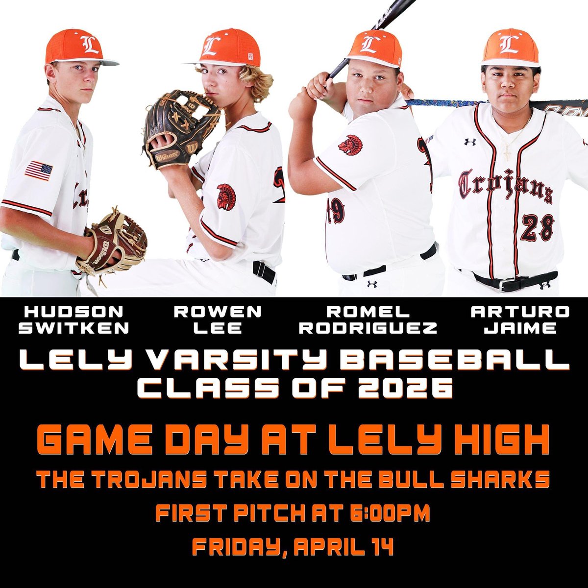 Lely_Baseball's tweet photo. Gameday! The Trojans take on Bonita High at Lely tonight at 6! #TrojanPride https://t.co/oNjosHl6Co