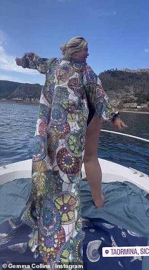 #GemmaCollins could easily of been mistaken for Roman Goddess Salacia on a yacht in Taormina in Italy on Wednesday.😳

Even Neptune would of admired her svelte figure & alluring demeanour as she posted to Instagram an update of her little sojourn to the Mediterranean.