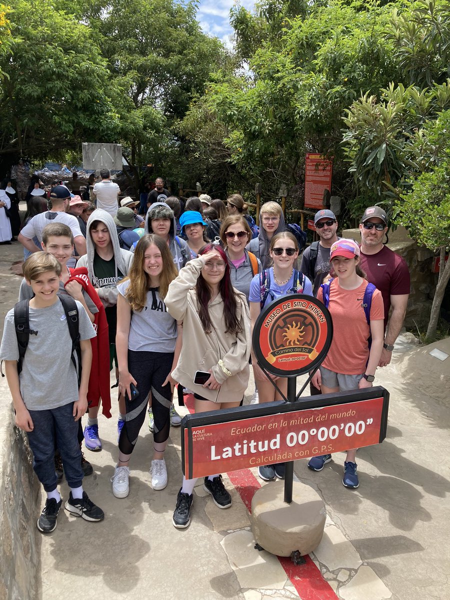 BC_Geo_9's tweet photo. Day 1 in Quito #Ecuador.  Visiting the equator museum, balancing a raw egg on a nail and eating lunch in the historic center, trying new foods and seeing the sights. @explorica @mursd https://t.co/FB6KRbczFS