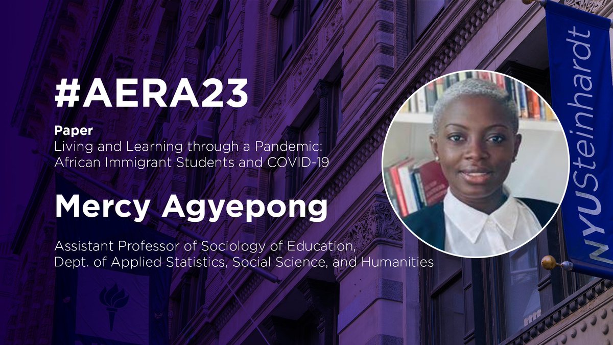 NYU Steinhardt (@nyusteinhardt) on Twitter photo .<a href="/NYU_ASH/">NYU Steinhardt ASH</a> Prof. Mercy Agyepong will present the paper “Living and Learning through a Pandemic: African Immigrant Students and COVID-19” tomorrow at #AERA23’s Equity, Curriculum, and Identity paper session! 🥳
April 15, 12:40pm ET: bit.ly/41b0lU3 .<a href="/NYU_ASH/">NYU Steinhardt ASH</a> Prof. Mercy Agyepong will present the paper “Living and Learning through a Pandemic: African Immigrant Students and COVID-19” tomorrow at #AERA23’s Equity, Curriculum, and Identity paper session! 🥳
April 15, 12:40pm ET: bit.ly/41b0lU3