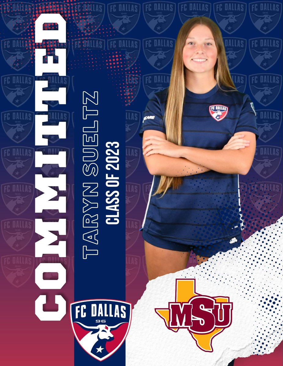 Committed 🤩

Congratulations Taryn Sueltz on your commitment to  Midwestern State‼️

@fcdwomen 🤝 <a href="/MSUTXWSoc/">Midwestern State Women’s Soccer</a> 

#DTID | <a href="/ecnlgirls/">ECNL Girls</a> | <a href="/fcdallas/">FC Dallas</a> | #StangGang