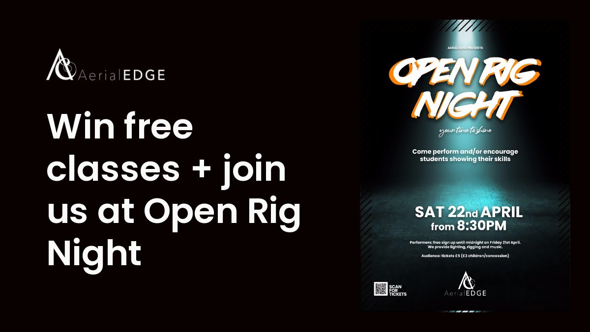 Win free classes! Join us at Open Rig Night as a performer or come to encourage students - mailchi.mp/b0df891dd594/g…