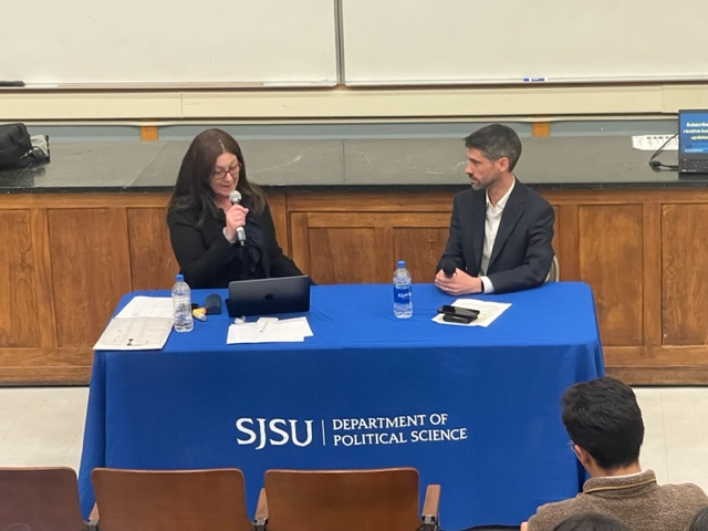SJSUvotes's tweet image. Great conversation with @MattMahanSJ last night. About 60 @SJSU students attended. Lots of great questions! Thanks to all who helped with this event. Thank you Mayor Mahan! #sjsuvotes @PSANational @sjsuprezmatson @sjsucoss @PSA_SJSU