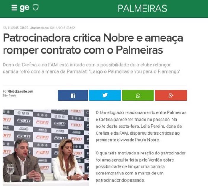 Leila diz que Palmeiras não vai se curvar à soberba e cutuca o