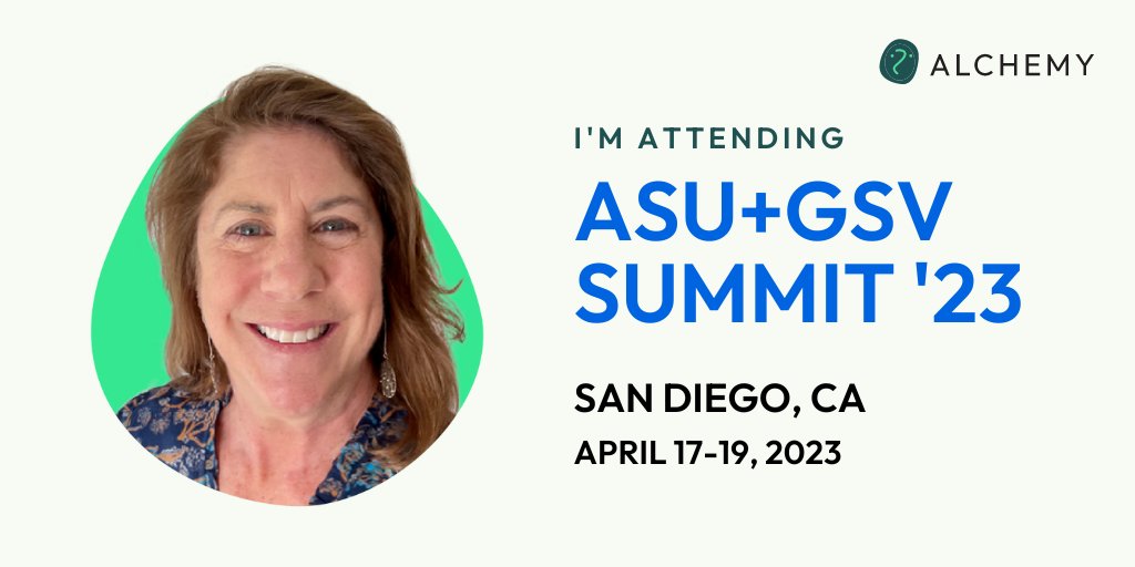 Looking forward to attending @asugsvsummit with @m_t_gurney next week in San Diego! Let us know if you’ll be there, we’d love to chat!👋

#ASUGSVSummit #highered #transformlearning #studentsuccess #facultysuccess #edtech #timetocreatetime