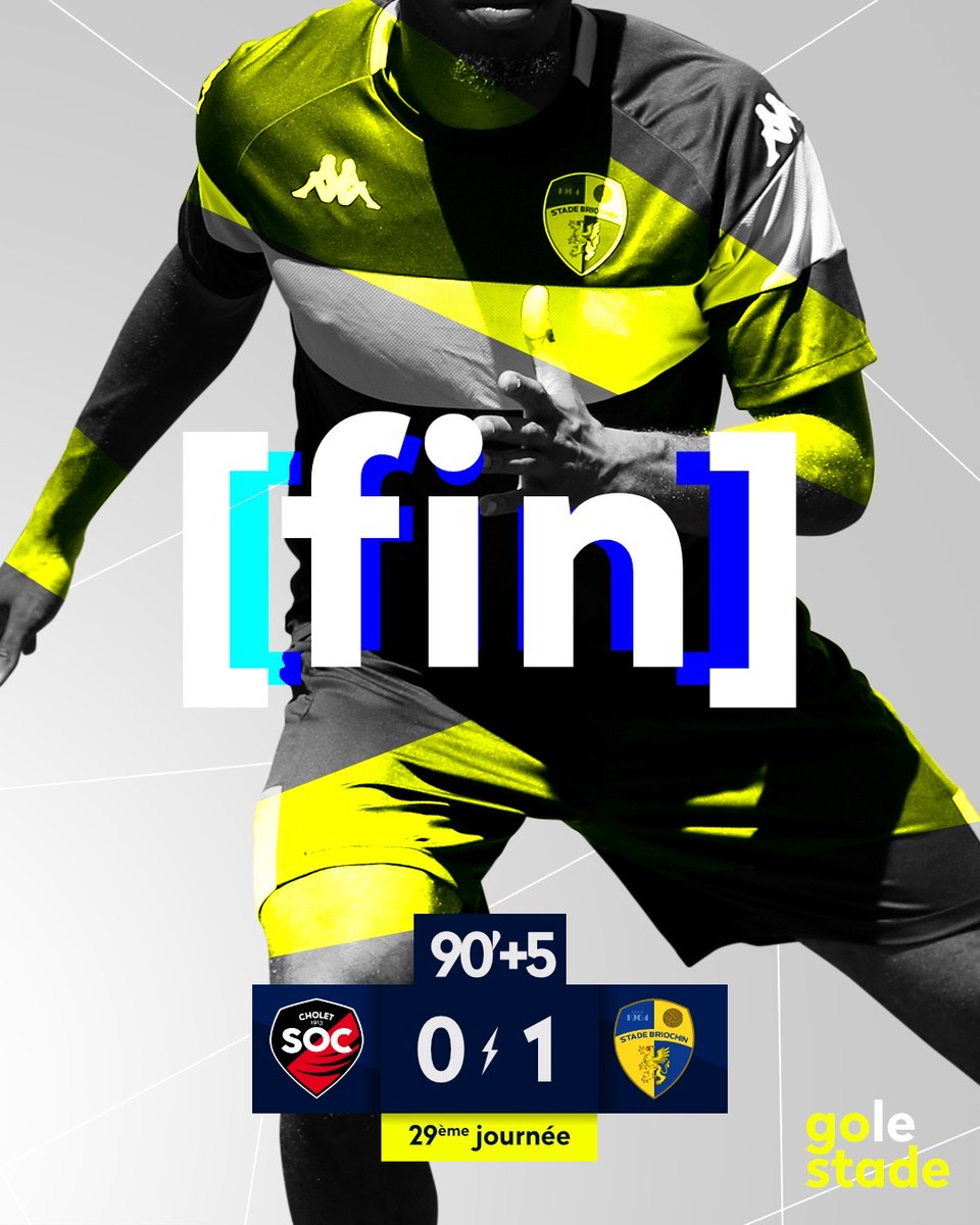 #SOCSB // 𝙇𝙞𝙫𝙚

🏁 90’+5 // VICTOIRE !

Un seul but aura suffi au bonheur des #Griffons.
Pas de mauvaise surprise ce soir, les Bleu &amp; Or rentrent en Bretagne avec les 3 points importants dans leur lutte pour le maintien !

0️⃣-1️⃣

#golestade