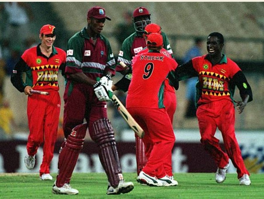 Merovaeous's tweet photo. THREAD: All-round Heath rattles derelict Windies in a low scoring encounter.

23rd Jan'01
After put in to bat first by WI captain James Clive Adams also known as Jimmy Adams in the 6th encounter of the Carlton series, @ZimCricketv openers @RossCam1972 &amp; Guy Whittal came into bat. https://t.co/qaV10i2SlN