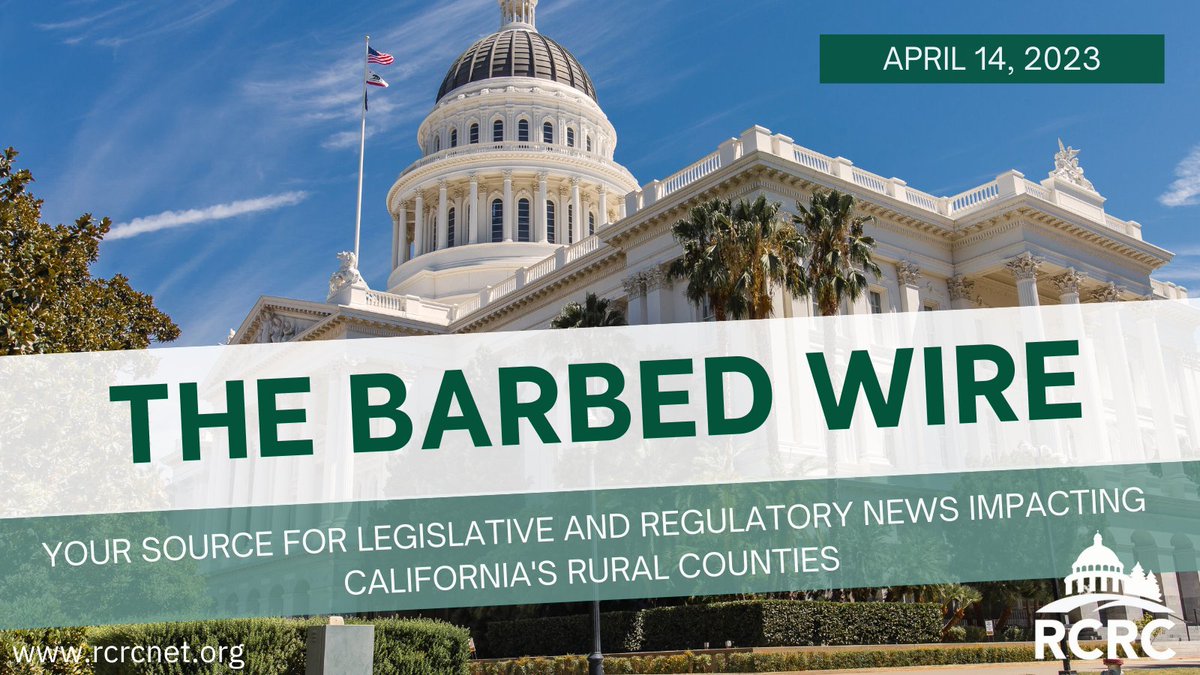 RuralCounties's tweet photo. Check out the latest edition of the #RCRCBarbedWire newsletter, now available! Your source for legislative & regulatory news impacting California's #ruralcounties Read here: https://t.co/mUlCufLwkK https://t.co/UxeZWcEOwV