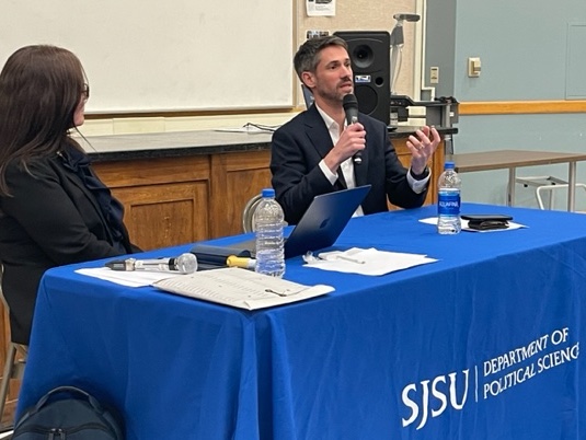 SJSUvotes's tweet image. More photos from last night&apos;s conversation with @MattMahanSJ. Thanks to all who attended! #sjsuvotes @PSANational @sjsuprezmatson @sjsucoss @PSA_SJSU