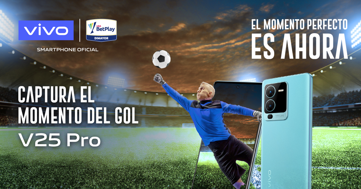 vivo_mobileCO's tweet photo. 📸No dejes pasar ningún momento, ningún suspiro y mucho menos ningún gol ⚽️😱. vivo es el smartphone oficial de la @Dimayor para vivir cada momento del fútbol profesional colombiano 🙌🏼 😏#ElMomentoPerfectoEsAhora #V25Pro https://t.co/VvOKGlxbLX
