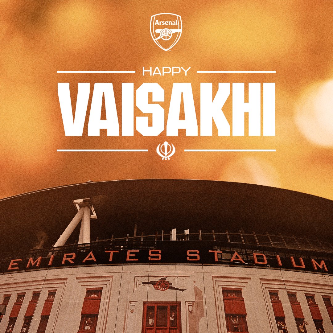 Arsenal's tweet photo. Happy Vaisakhi to all Gooners celebrating! ❤️ https://t.co/7YWB7MMiAu