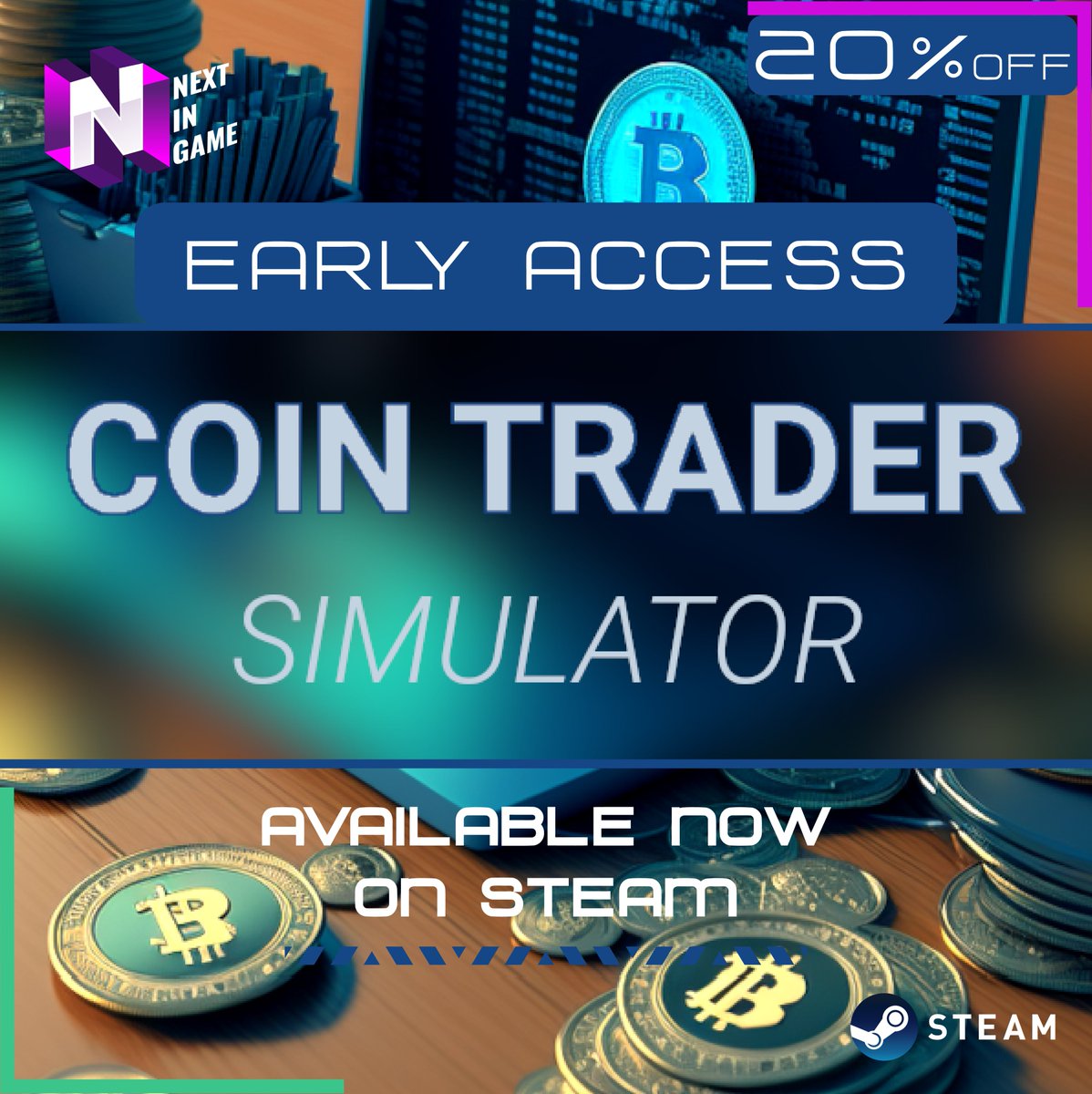 How you doin' people?

We? Nah, just casual. 

Also, we just released one of our games Coin Trader Simulator on Steam!

#indiedev 
#gamedev
#earlyaccess
#steam