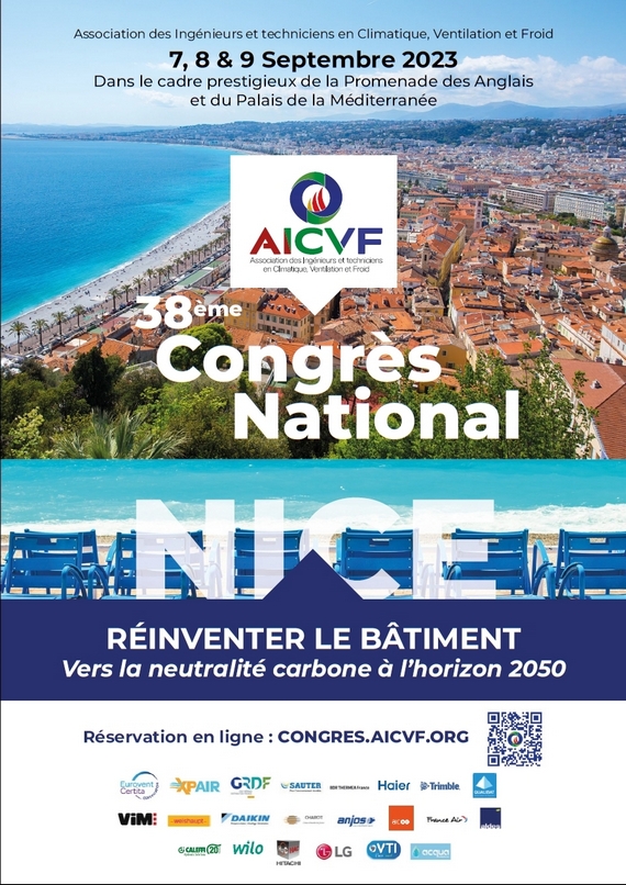 L'<a href="/AICVF1/">AICVF</a> organise début septembre son 38ème congrès "Réinventer le bâtiment: vers la neutralité carbone à l'horizon 2050"
Programme, information et inscriptions sur le site du congrès
congres.aicvf.org