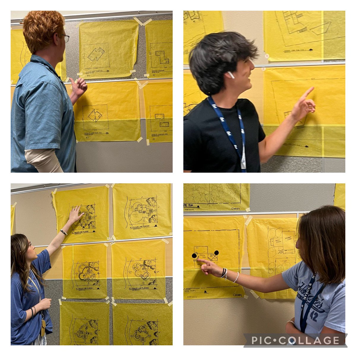 lisd_arch's tweet photo. Scenes from the Studio: Informal reviews of #peruvianrainforest  project ideas this week through schematic design. Students will choose the best of three schemes and develop the design through elevation and section. @lisdcte @TECCeast https://t.co/YmlPbSDymB