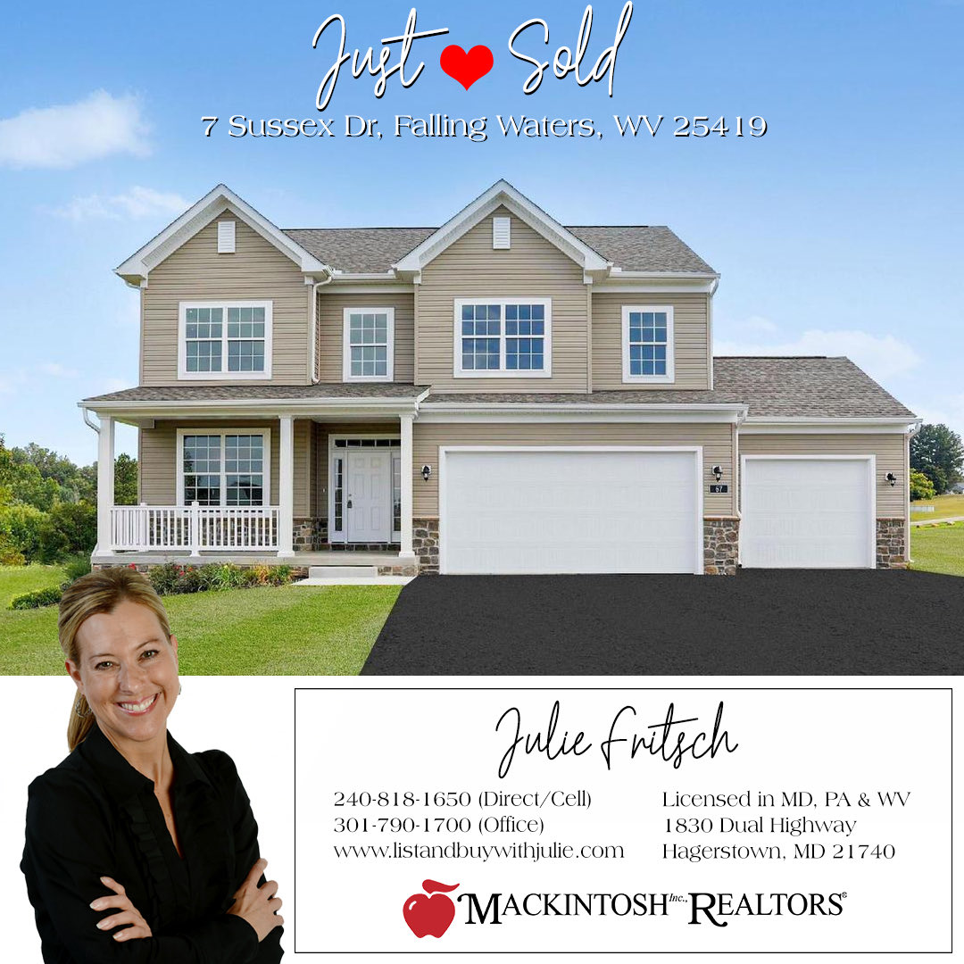 SOLD in beautiful Falling Waters, WV! A huge congratulations to my very happy homebuyers on the purchase of their absolutely stunningly gorgeous home. Brand new construction for the win. (And the model home no less!) #soldandclosed #realestate #realtor #isellhomes