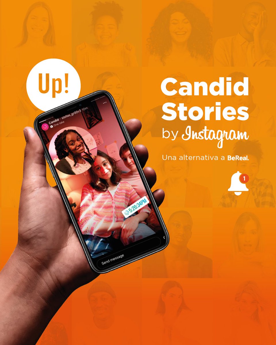 up_estudio's tweet photo. Siguiendo por el camino que comenzó #BeReal de volver a naturalizar el contenido que compartimos, @Instagram lanza #Candid.

¿De qué se trata?  👉 La idea es compartir fotos de lo que estés haciendo en ese momento y en un tiempo determinado por la app. https://t.co/6c7aGQVc6I