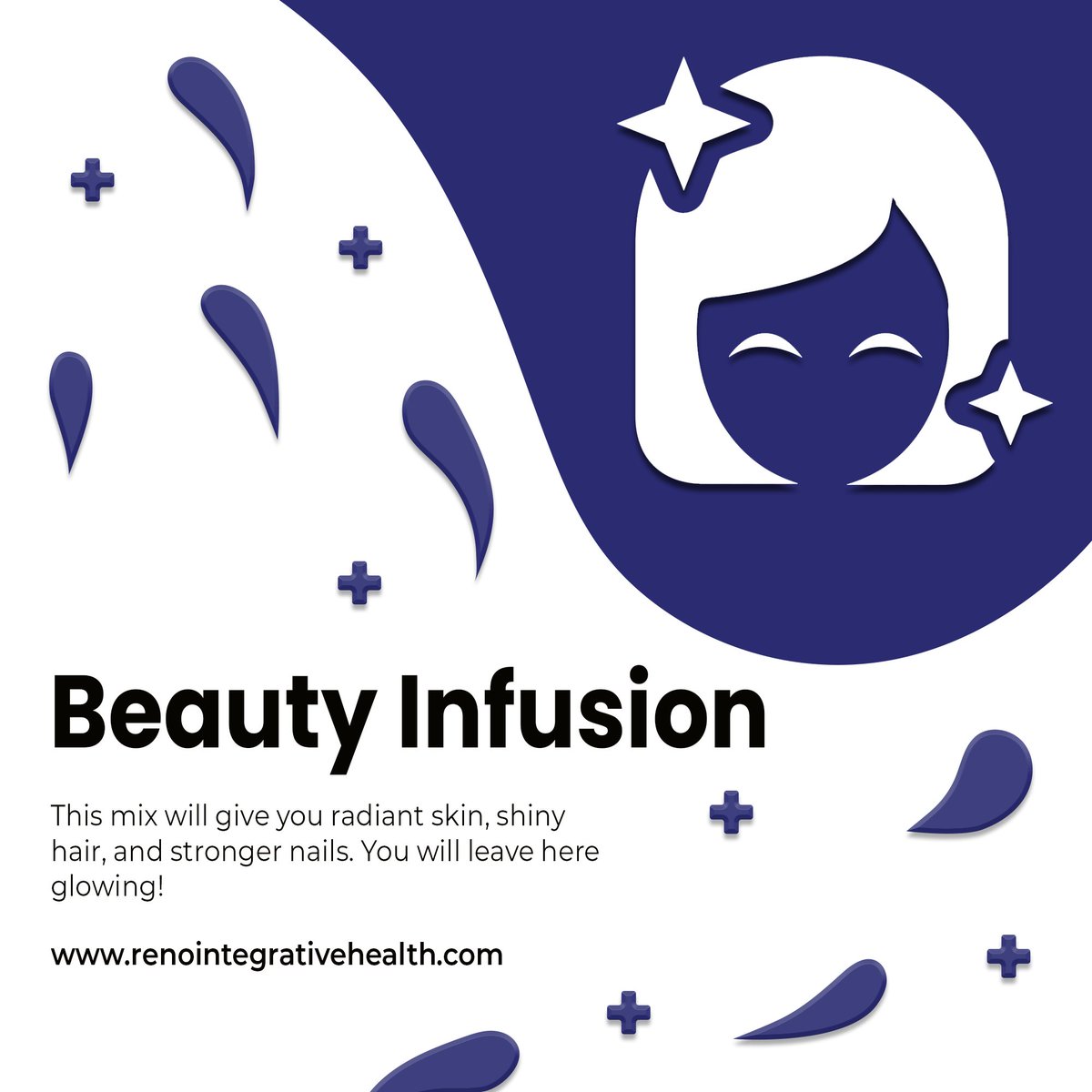 RenoIntegrative's tweet photo. You could be infusing beauty from the inside, with our IV treatments!
We have several  nourishing IV blends that offer a variety of nutrients that aide in overall health from the inside to help with what we see from the outside.
#beautyfromwithin #IVinfusions#renonv https://t.co/fPOxDAT70m
