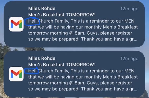 When a pastor’s email sent to the church falls short🤦🏼‍♂️. A member sent this to me and said, ”So this is how you really feel about us.”
#pastoremailfails