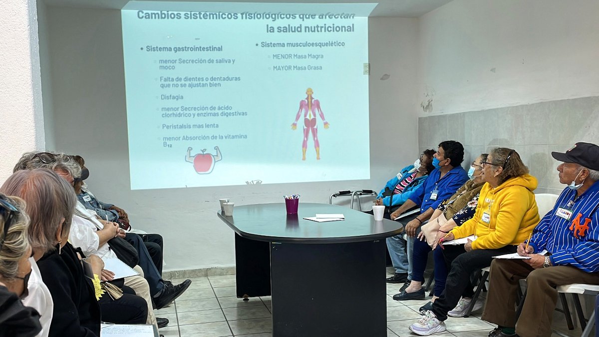 DIFEstatalSLP's tweet photo. En el marco del mes de abril, donde se conmemora el #DíaMundialDeLaSalud 📷 personas adultas mayores de la #PDPAM recibieron con gran entusiasmo e interés, una plática sobre nutrición, impartida por personal del sector salud.
Aprendiendo y compartiendo experiencias de vida. https://t.co/5HJKeMmS3e