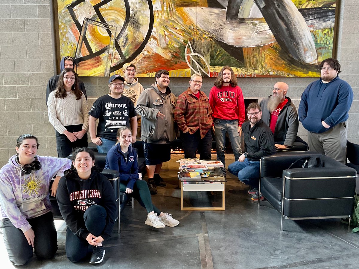 Thanks to <a href="/SunSpearGames/">SunSpear Games</a>’ Ian Hunt for mentoring <a href="/SOUAshland/">Southern Oregon Univ</a> EMDA Capstone students today! Not only were there quite a few <a href="/souesports/">SOU Esports</a> <a href="/GatesofPyre/">IMMORTAL: Gates of Pyre</a>-gamers in there, but also a bunch of artists, designers, and coders with bright futures in #GameDev.