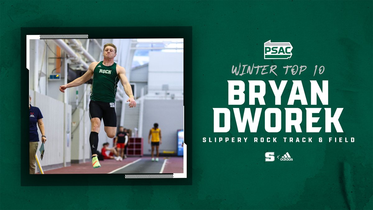 Rock_Athletics's tweet photo. MT&amp;F: Slippery Rock track and field standout Bryan Dworek was named Friday to the PSAC Winter Top 10 in recognition of his excellence on the track and in the classroom. More info: https://t.co/8HTYClbM6w https://t.co/00zjdBz5aa