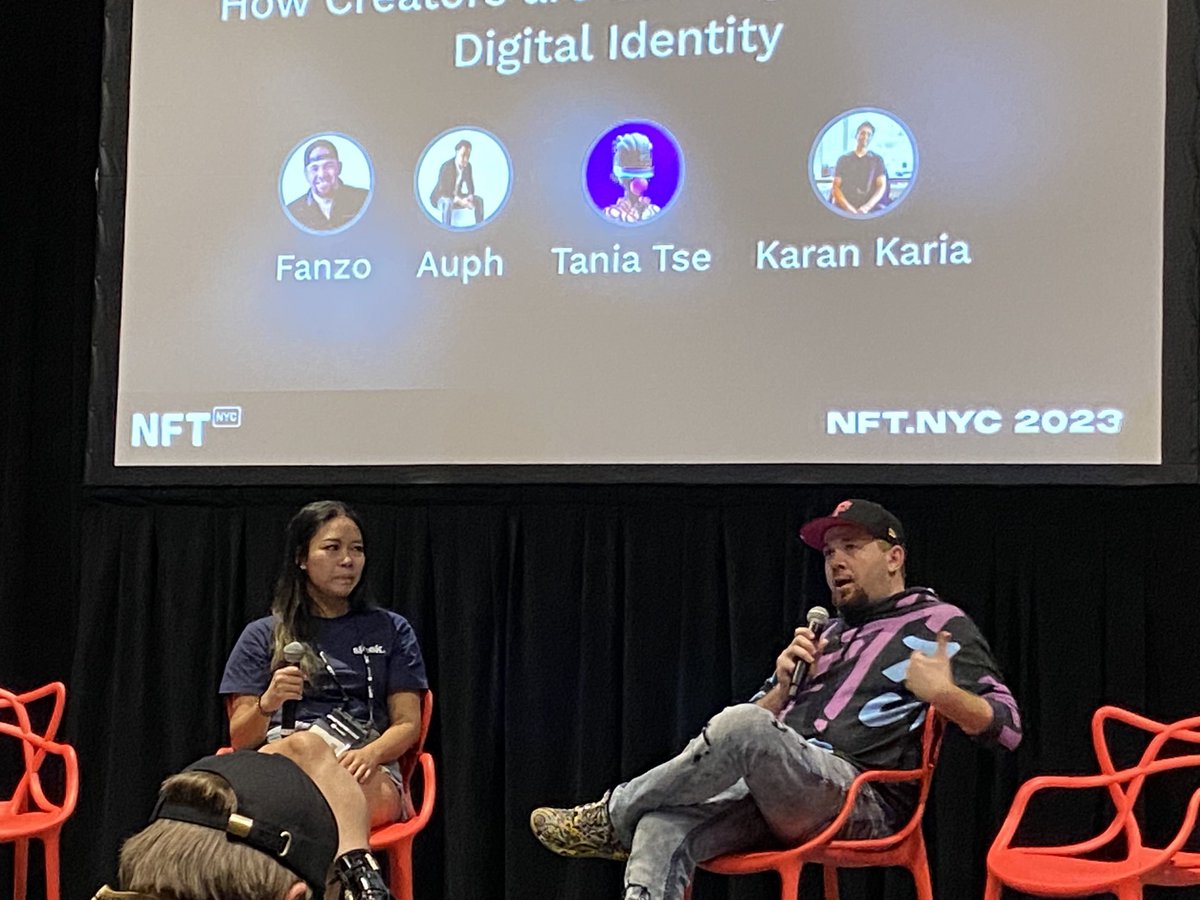 Great to see ⁦<a href="/iSocialFanz/">Fanzo</a>⁩ diving deep into the importance and implications of digital identity at ⁦<a href="/NFT_NYC/">NFT.NYC</a>⁩