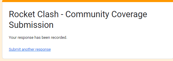 Hey <a href="/DreamHackRL/">DreamHack Rocket League</a>.

Vod's Green Room has submitted a bid for Community Coverage for Rocket Clash. We have covered <a href="/CollegeCarball/">College Carball Association</a> CRL League Play, <a href="/iDazerin/">Dazerin</a>'s Double Vision, <a href="/ApparentlyJxck/">Jack</a>'s The Bubble, and <a href="/Rizzo_TV/">Rizzo</a>'s Regain. If any talent out there want to be involved in the