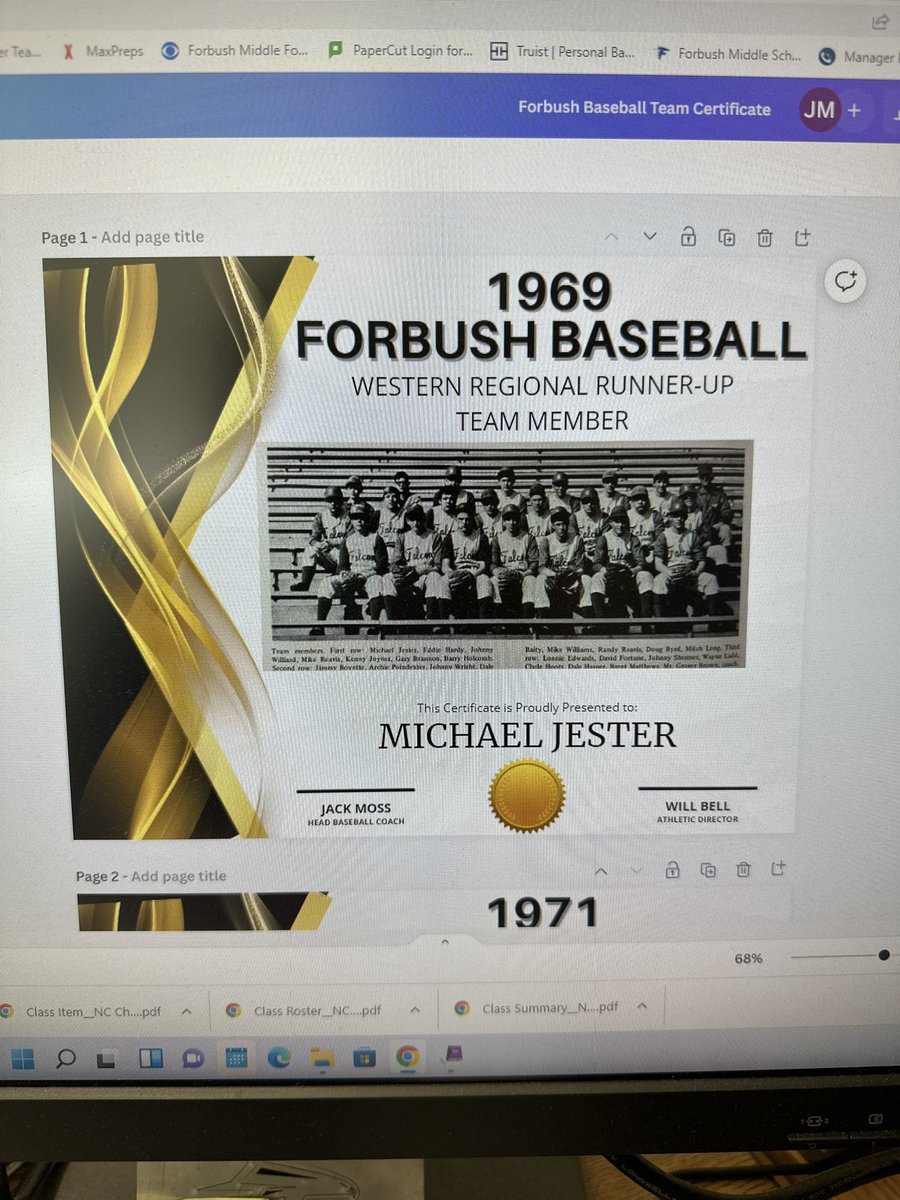 On Tuesday, April 18th at 6:30 (between the JV and Varsity games)the Forbush Baseball team will be recognizing the 1969 and 1971 baseball teams who advanced to the Western and State finals. Please help us spread the word

facebook.com/10000105589429…