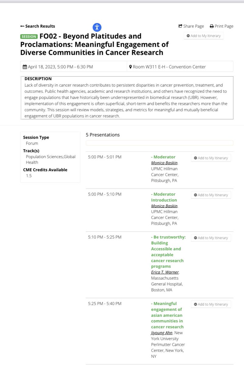 Heading soon from #NLCRT2023 to #AACR2023. Please join me on April 18 for our session on engaging diverse communities in cancer research