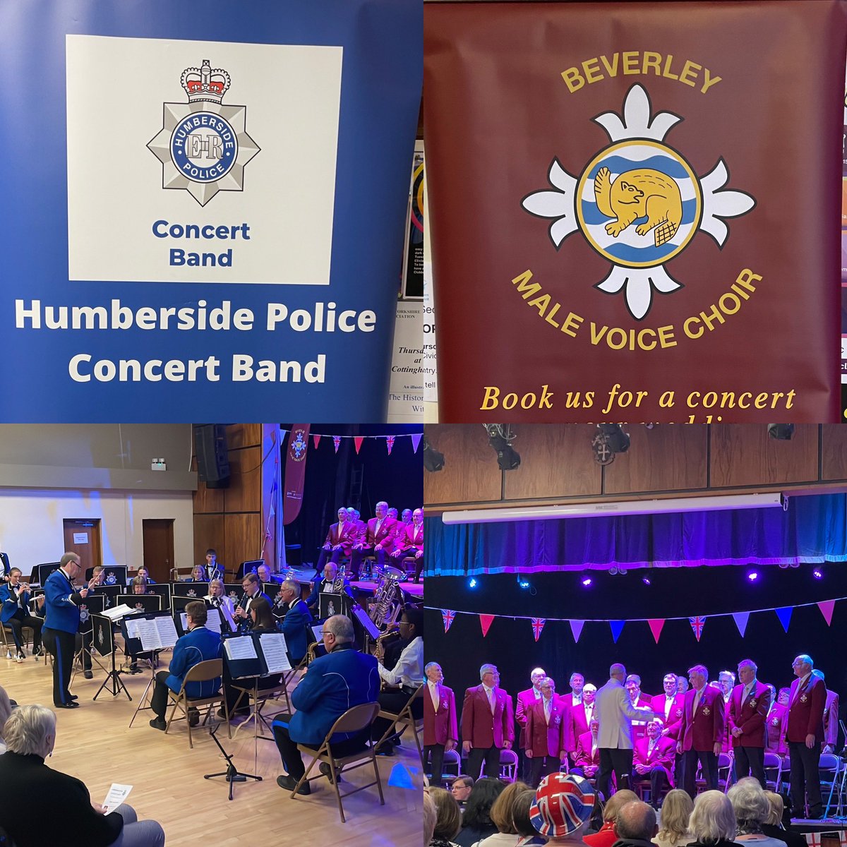 What a fabulous evening at #CottinghamCivicHall  for out joint concert with #BeverleyMaleVoiceChoir thank you to all that turned out. We hope you’ve had a great evening. @CCLeeFreeman @PhilWhiteradio @erhighsheriff @BeverleyTownUK