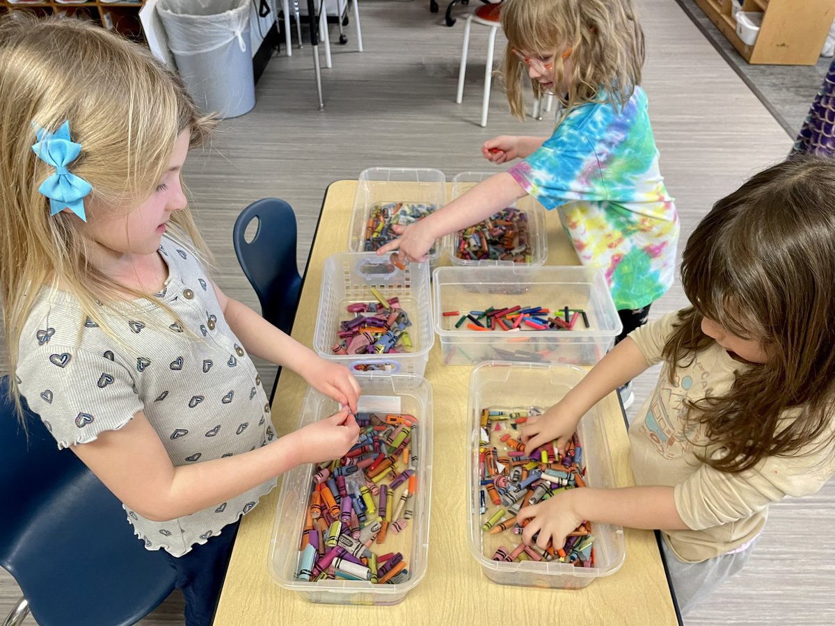 Kindergarten scientists <a href="/BaldwinRcs/">Baldwin Elementary - RCS</a> explored windy weather, states of matter with slime, living things with plants and worms and earth day with getting our broken crayons ready to melt into new ones! Hooray for spring and all the wonder it brings! <a href="/rochcommschools/">Rochester Community Schools</a> #rscpride