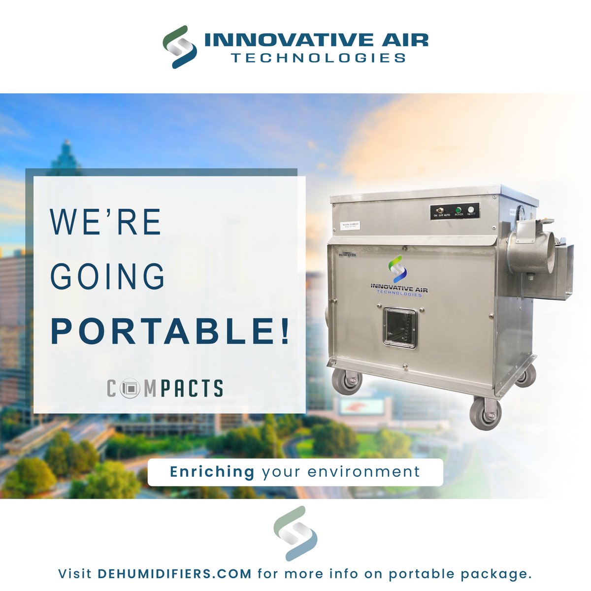 IATCovington's tweet photo. Now offering casters for our Compact Dehumidifiers! If you're interested in our portable package for your compact dehumidifier, please contact us at 770-788-6744 for more information!

#mobiledesign #innovative #dehumidifier #portable #moisturecontrol https://t.co/VpxGIrPKrh