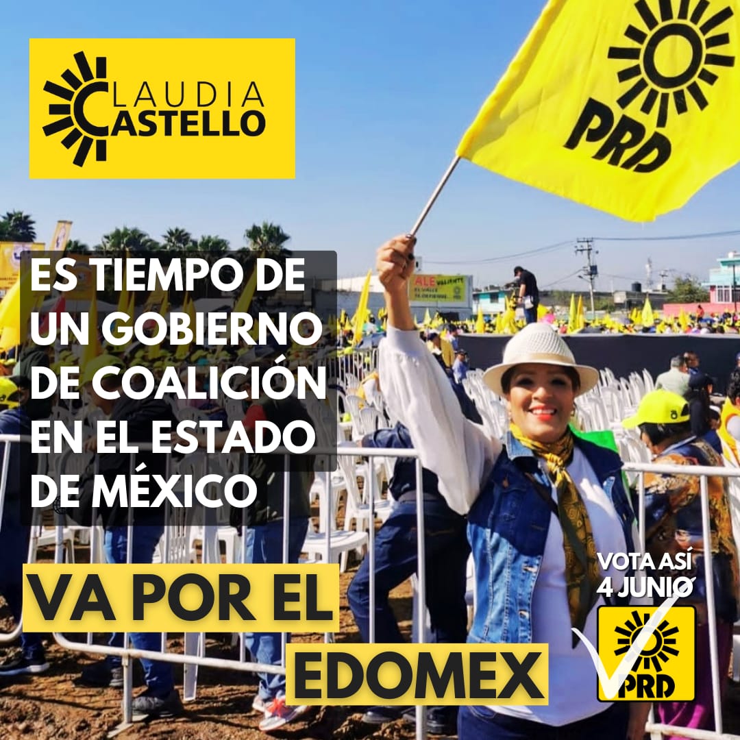 CastelloPRD's tweet photo. Conformar el primer #GobiernoDeCoalición para el #EstadoDeMéxico es una tarea para #valientes.
#VotaPRD para que @AlejandraDMV lidere un gobierno de puertas abiertas para las y los mexiquenses.

#AleGobernadora
#AleDelMoral https://t.co/0WOdQvGkqk