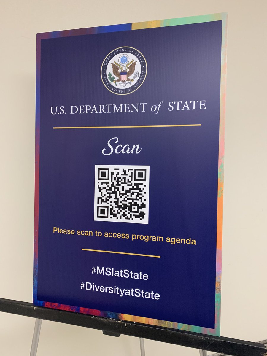 FIUdc's tweet photo. How long does it take to meet an @FIUalumni when walking into the door at @StateDept? 0.01 seconds! Susana Guzman of @ECAatState was one member of #PantherNation at Stateโs #MSIatState Conference today featuring appointees and ambassadors that reflect ๐บ๐ธ https://t.co/Bn1cqXKFTV