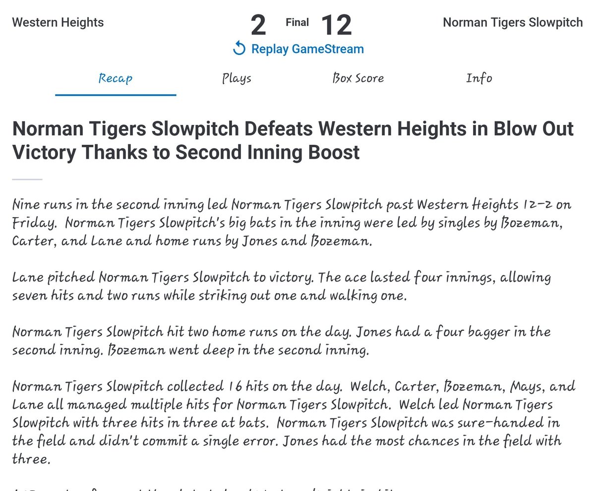 Champs. ✔️ 
In the last two days, these Tigers outscored their opponents 39-6. 
#Pride #RiseHigh #FightOn 
🧡🐅🥎🖤