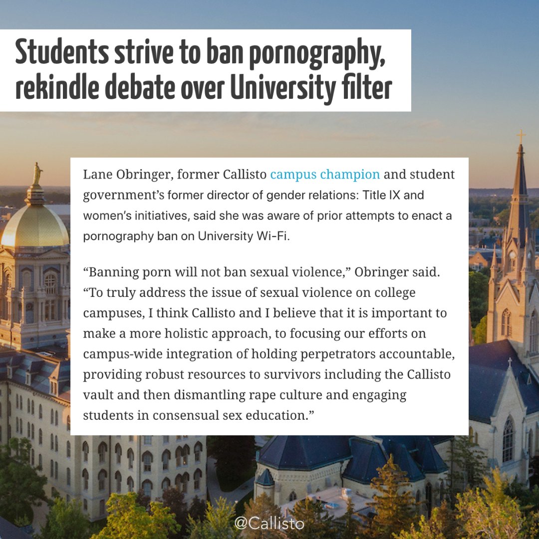 callisto's tweet image. &quot;Banning porn will not ban sexual violence.&quot; Thank you, Lane, for speaking out and highlighting the importance of resources like Callisto Vault! ow.ly/qCjC50NJCSs #saam2023 #CampusSexualAssault