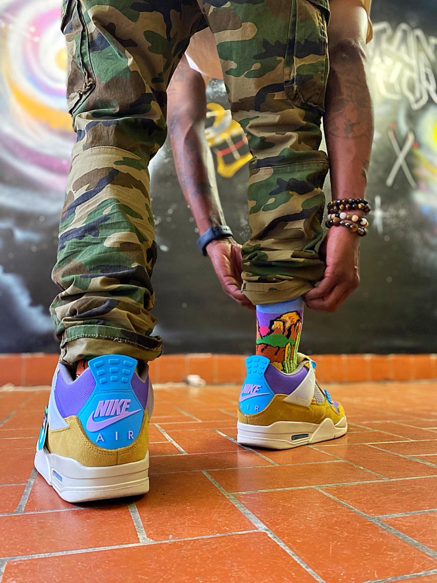 alabamatattoo27's tweet photo. The flyest in the “Union”‼️ #Stuntmanapproved #Kotd #Jordan4union #Desertmoss #snkrsliveheatingup #snkrskickcheck https://t.co/2WYnH3QdPB