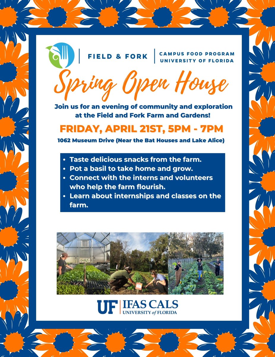 2023 Spring Open House

Join us for an evening of community and explorations at the Field and Fork Farm and Gardens!

On Friday, April 21st from 5-7pm!