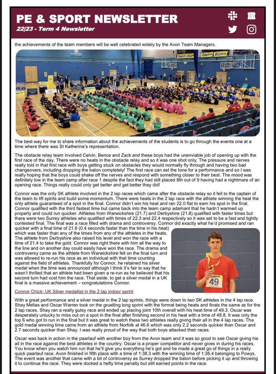 A massive well done to Avon athletics and St Katherine’s School PE department the amout of time and energy they put into athletes goes above and beyond creating a environment for success and for individuals to be the best they can be !