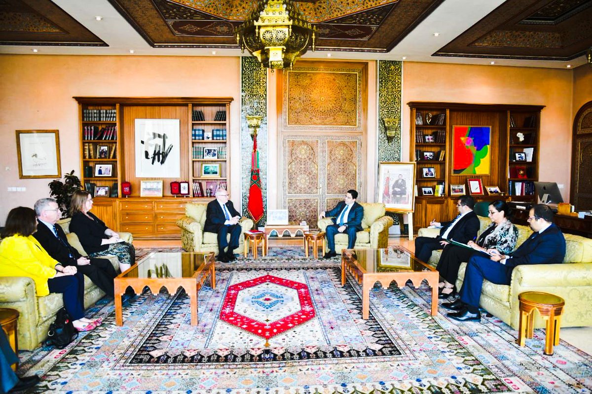 J'ai eu l'honneur de rencontrer M. Nasser Bourita, ministre des Affaires étrangères, de la Coopération africaine et des Marocains résidant à l'étranger, pour discuter du renforcement des relations bilatérales et de la coopération  étroite entre nos deux pays.
