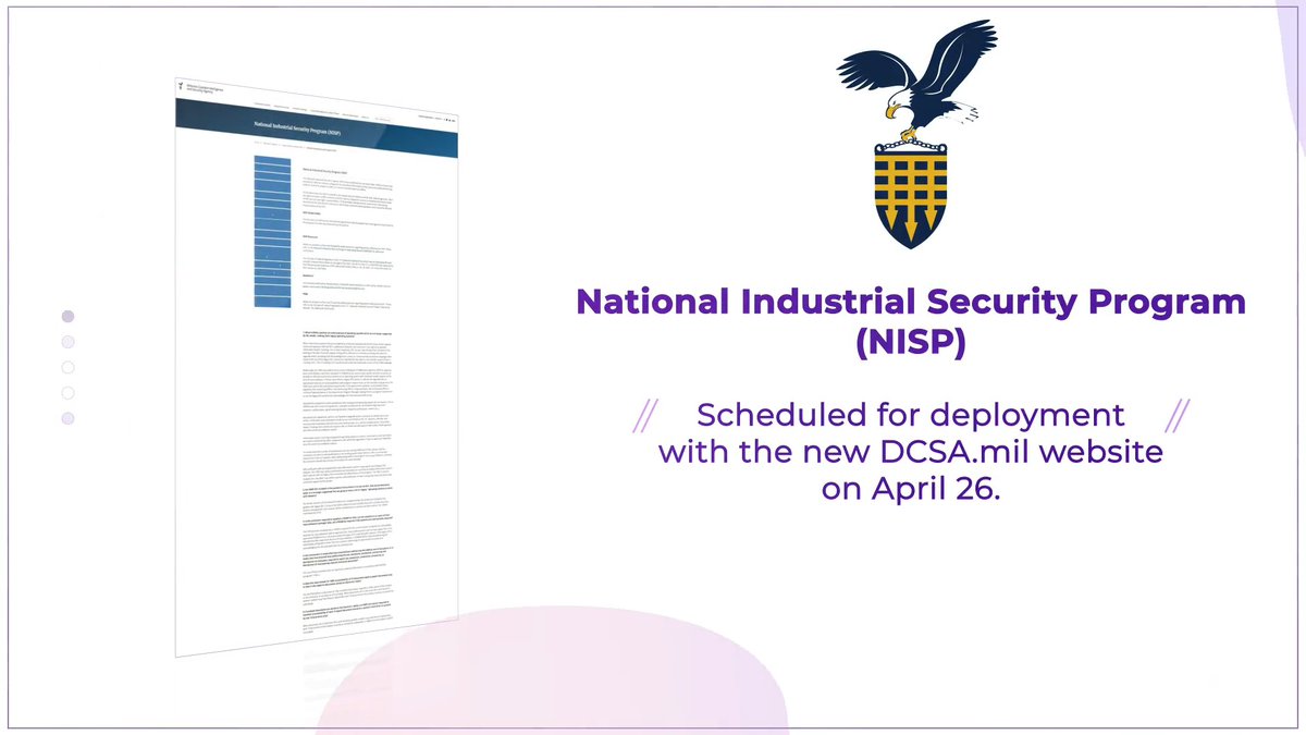 Defense Counterintelligence and Security Agency on Twitter "(1 of 2