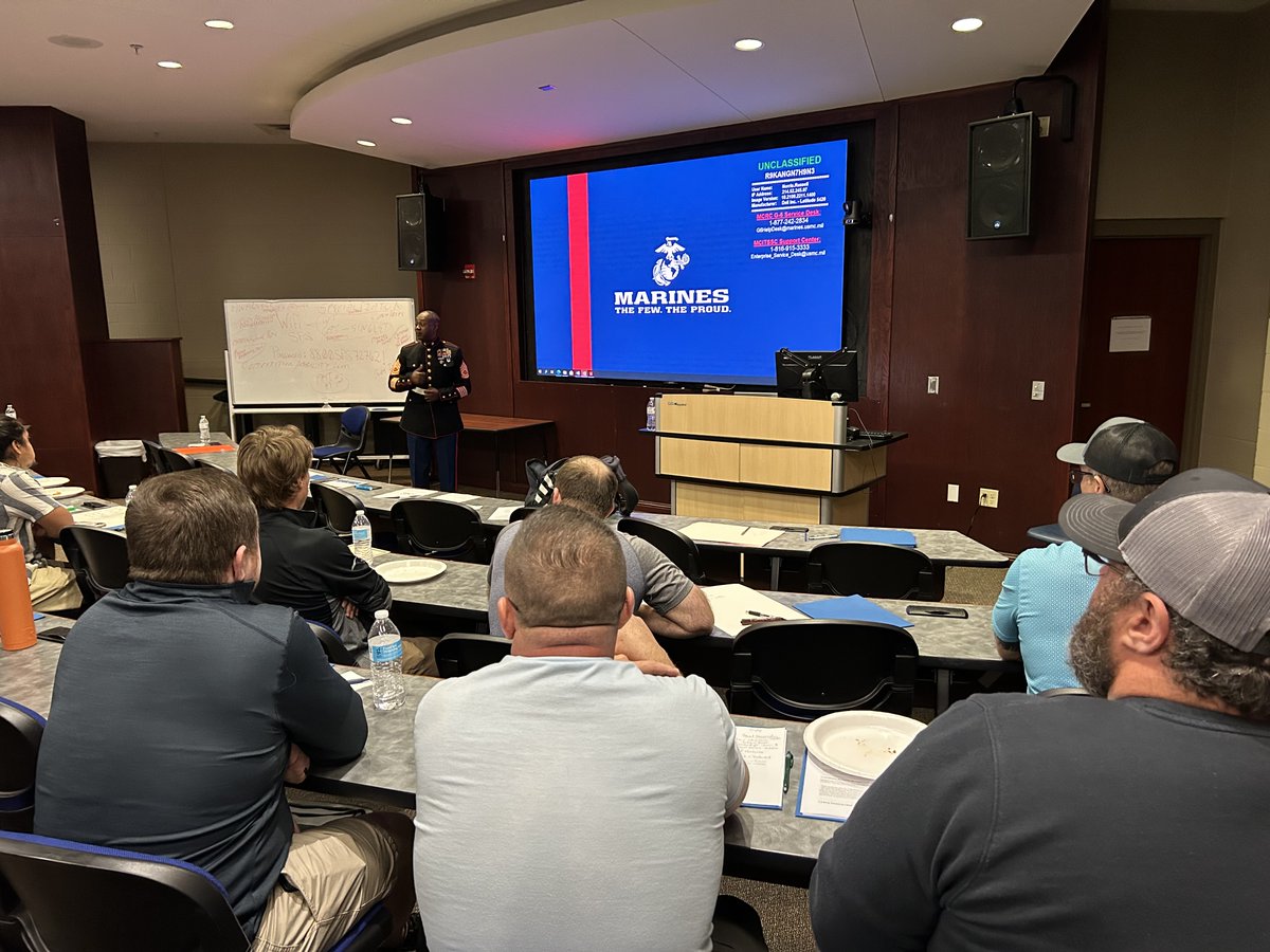 nwcawrestling's tweet photo. Another OUTSTANDING group of coaches today for our Scholastic Leadership Academy in Springdale, AR! Special thanks to our partners @USMarineCorps for making these workshops possible. Shout out to GySgt. Russell for your powerful words! #GrowWrestling #CoachingDevelopment https://t.co/P7yZbWodQl