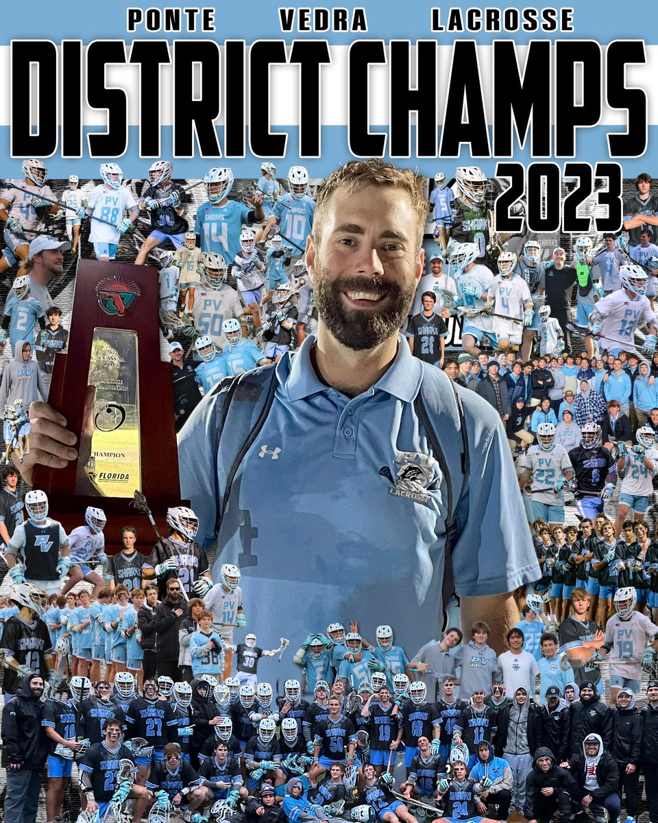 PVSharksLax1's tweet photo. Sharks take home their 13th District Championship in just their 14th season as a 4 year high school!! Congrats to all our Players and Coaches and on to Regionals#pvlaxnation #revengeseason23 @cppo5 @BearBrower @Kilbster @FloridaLX @JustinBarneyTV @thesquarescriv @PVSHARKSsports https://t.co/zF4lRkMW9e