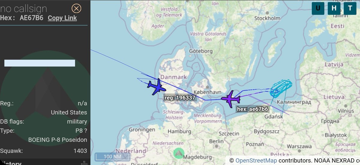 vcdgf555's tweet photo. Just some 🇺🇸 USN P-8A activity at 2:45AM 🇷🇺 Kaliningrad time.

#AE67B6
#AE5C63 https://t.co/huMvq27oQI