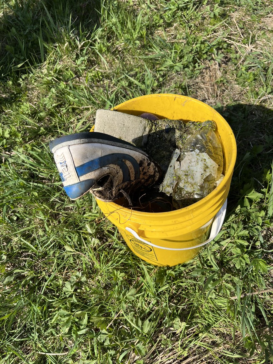 KendraLang4d's tweet photo. Couldn’t have asked for better weather for our friends in action field trip to help clean up the shoreline! #ChannahonPride @TRSChannahon https://t.co/ih7KEBab9u